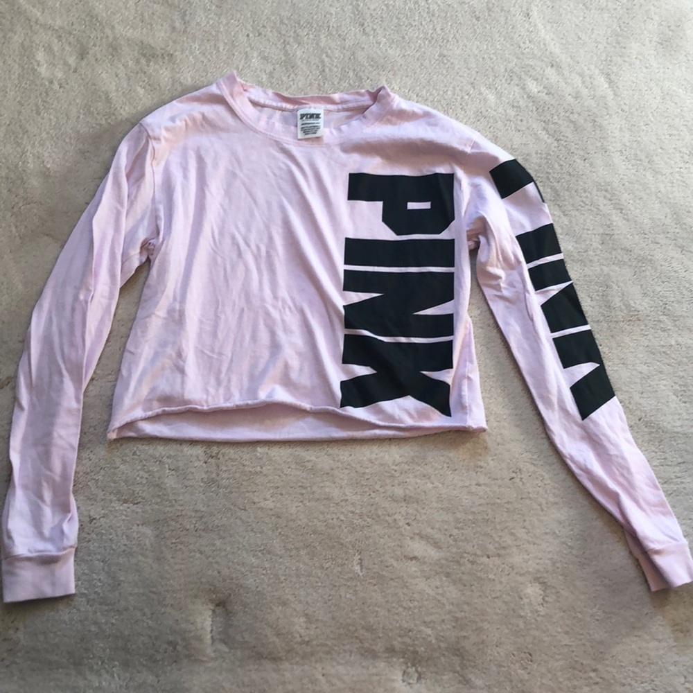 VS Pink long-sleeve crop top XS